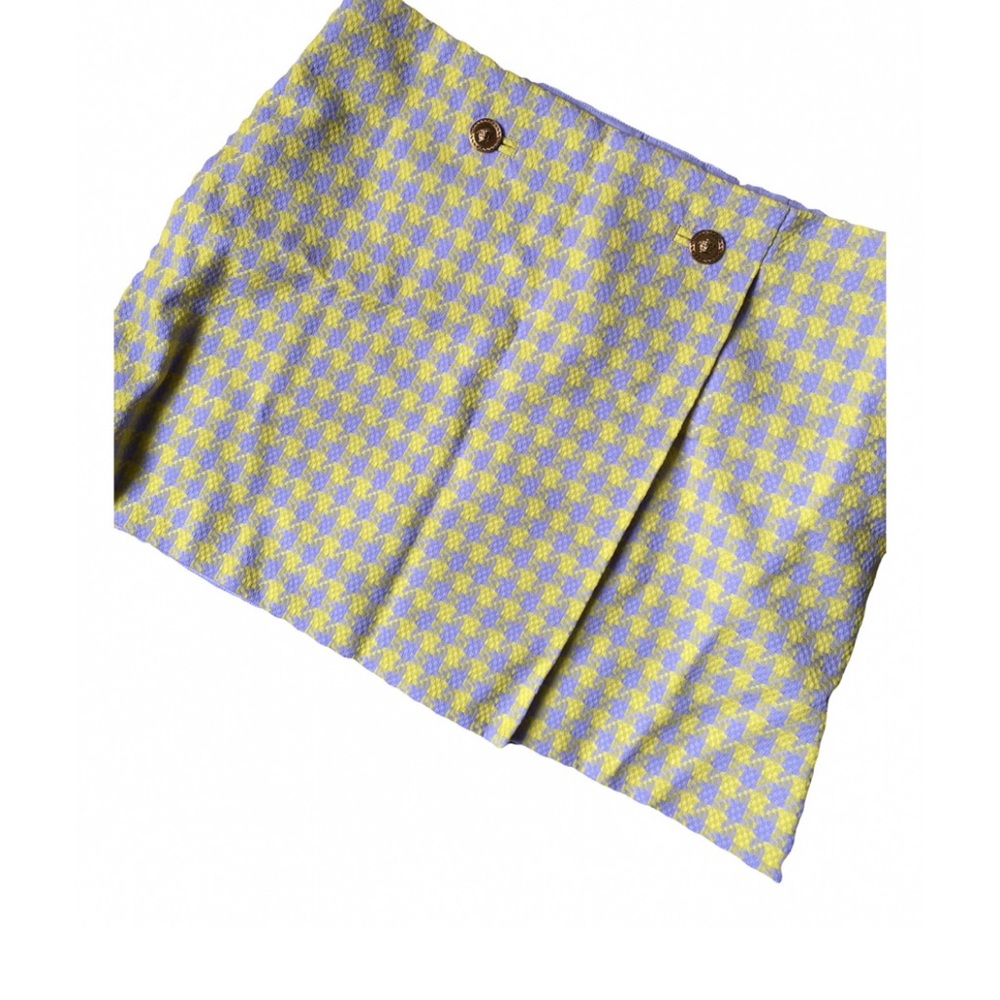 Versace Wool Plaid Mini Skirt NWT